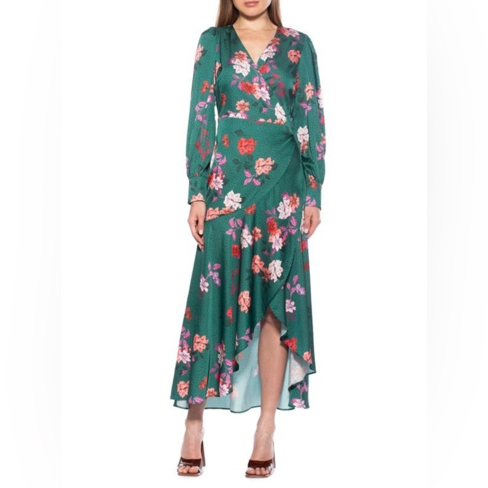 ALEXIA ADMOR $245 (minor flaws) Tala Wrap Maxi Dress size 4